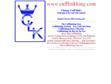 Tablet Screenshot of cufflinkking.com